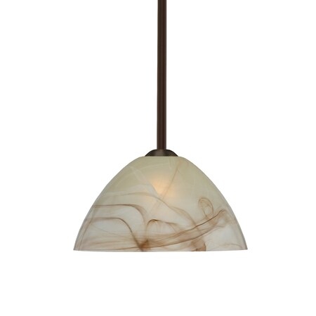 Besa Lighting Tessa Stem Pendant, Mocha, Bronze Finish, 1x9W LED 1TT-420183-LED-BR
